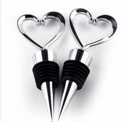 Heart Shaped Wine Stopper Bottle Stopper party Wedding Favors gift Sealed Wine Bottle Pourer Stopper Kitchen Barware Tools GB16176541919