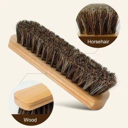 Horsehair Wooden Brush Car Detailing Polishing Buffing Brush Seat Handle Dashboard Roof Cleaning Premium Car Wash Brush