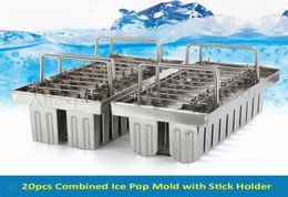 20pcsBatch Ice Pop Moulds 304 Stainless Steel Frozen Yoghourt Ice Cream Popsicle Mould Commercial DIY Kitchen Tools Brand New5896466