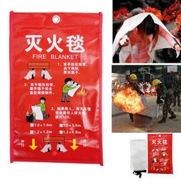 Fire Blanket Survival Emergency Fire Protec Shelter Extinguisher Safety Fire Fire Protector Blanket Extinguisher Fibreglass B6B0