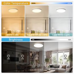 Smart LED Ceiling Lamp WIFI APP Control Ceiling Light Dimming RGB Panel Light 110-265V Ceiling Lamp Living Room Lighting Fixture