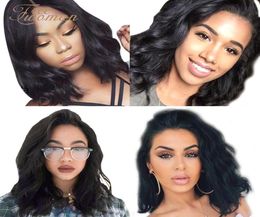 WOMAN Synthetic Lace Front Wig Bob Wig Short Water Wave Wigs For Black Women Wig Medium Length Hair Halloween Cosplay Daily8705702