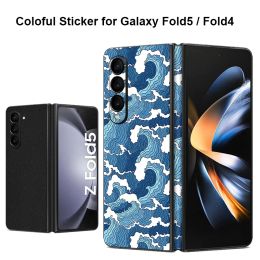Colourful Anti-Scratch Phone Sticker For SAMSUNG Galaxy Z Fold4 5G Back+Side Protective Film For Galaxy Z Fold 5 Decal Skin Cover