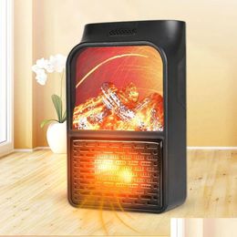 Other Home Garden Heaters Portable Flame Fireplace Heater Household Mini Heat Mti Function Radiator Winter Remote Courtyard Drop De Dh7Rp