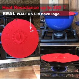 WALFOS Silicone Bowl Cover Food Saver Pot Lid Cover For Pan Flower Shape Spill Stopper Cooking Tool Lid Microwave Cover