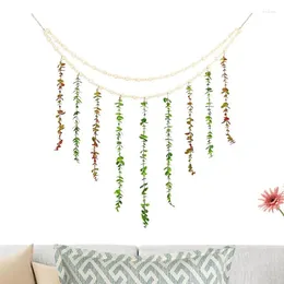 Tapestries Eucalyptus Boho Decor Artificial With Bead Garland Smooth And Elegant Greenery For Bedrooms