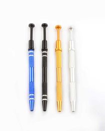 Smoking 4 Prongs Diamond Gem Tweezer Bead Clips 45 Inches Colored Pen Style Portable Terp Pearl Metal Clip For Ruby Quartz Pills 9598277