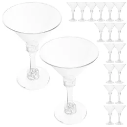 Mugs 20 Pcs Plastic Cocktail Glasses Clear Beverage Cups Party Goblets Drinks Reusable Festival