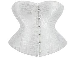 Corset Bustiers Top for Women Lingerie Sexy Overbust Gothic Clothes Costumes Halloween Victorian Vintage Plus Size Black White 2202476881