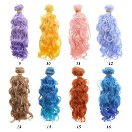 15*100cm DIY High-Temperature 1/6 1/4 1/3 Mini Tresses Screw Periwig Doll Hair Curly Wigs Toy Toupee