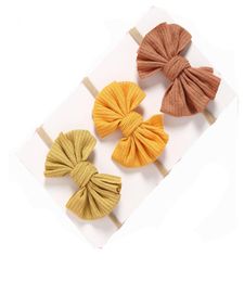 15 Colors Cute Bow Hairband Baby Girls Toddler Kids Elastic Headband Knotted Nylon Turban Head Wraps Skinny Bowknot Hair Accessor7428526