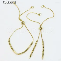 Charm Bracelets 20 Pieces Bracelet Chain 18k Gold Plated Jewelry Bead Making Accessories 40005