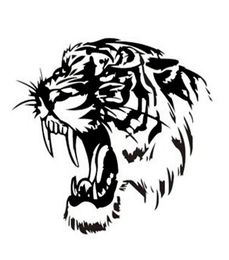 2828CM Reflective Car Sticker Decals TIGER Head Hood Of Car And Motorcycle Side Car Stickers Steller BlackSilverYellow CT5762802395