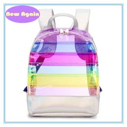 Girls Cross-border backpacks Women's PVC transparent waterproof fashion bags Boys new PVC large capacity student backpack ARYB214