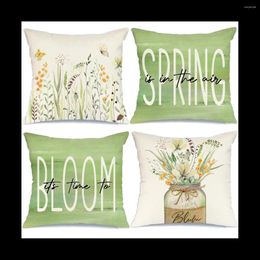 Pillow Spring Covers 18X18 Set Of 4 Decorations Farmhouse Throw Home Sofa Decor Case