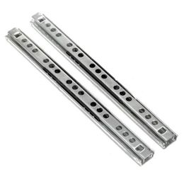 2pcs 17mm Zinc Drawer Slides Ball Bearing Drawer Runners Slides Cabinet Drawer Runners Slider 8/10/11/14/16in for Cabinet