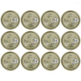 Storage Bottles 12 Pcs Sealed Jar Large Dog Food Tin Pet Tins Lids Round Container Holiday Favours Containers Thicken Preservation