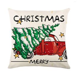 Pillow 1PCS Christmas Santa Snowman Pillowcase Sofa Car Home Decoration Linen Cover Gift 45cm