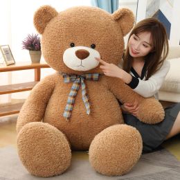 80/100cm Lovely Teddy Bear Special Material Bow Tie Stuffed Animal Good Gifts Birthday