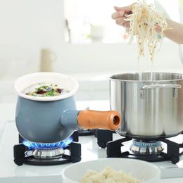 Mugs Multi-function Saucepan Small Food Cooking Pot Nonskid Milk Enamel Kitchen