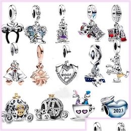 Silver 925 Sterling Sier Fit Women Charms Bracelet Beads Charm Pendant Castle Pumpkin Car Pearl Drop Delivery Jewellery Dh7Mp