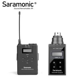 Microphones Saramonic UwMic15B UHF Channel Wireless Microphone System with XLR transmitter for DSLR Camera Camcorder Interviews ENG