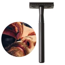 Accessories Traditional Vintage Classic Retro Double Edge Enclosed Safety Razor AntiSkid LongHandled Hair Removal Manual Hand Beard Shaver