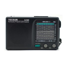 Radio Am/fm/sw Radio Retro Pocket Radio Portable Radio 5251610 Khz 360 Degree Rotary Rod Antenna Tecsun R909 17 9 Bands 2023 Fm