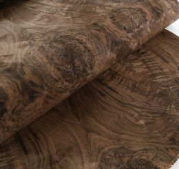 L:2.5meters Width:580mm T:0.25mm Natural Black Walnut Burl Wood Veneer Sheets Guitar Skateboard Furniture Decoration