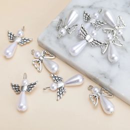 New 10pcs/lot Mixed Angel Wings Charms Pendant DIY Earring Necklace for Jewellery Making Accessories