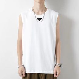 Designer Men's Tank Tops träning är ärmlösa t-shirts med triangellogo sommar sexig off axel väst skjorta gym atletisk muskel tank topp träning kroppsbyggande skjortor