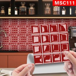 10pcs 3D Lattice Crystal Peel and Stick Ceramic Tile Paste for DIY Bathroom Kitchen Bedroom Living Self Adhesive Wall Sticker