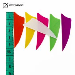 50Pcs 2Inch Arrow Fletches Feather 14 Colour Shield Cutter Turkey Feather Fletching for DIY Archery Arrow Accessories Vanes