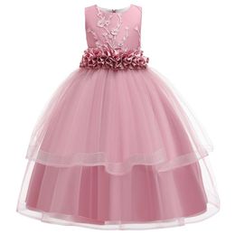 New Summer Girl Dresses Formal Evening Gown Highend Princess Dress Flower Girls Kids Banquet Dress For Girls Costume 414 yrs2766466