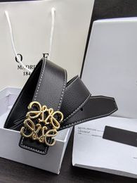 Loewe Designer Belt Mens Belt Luxury Belts For Man Designer Gold And Silver Cintura Belts For Women Designer Width 3.8Cm Head Striped Double-Sided Casual Loewe 701