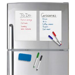 Magnetic Whiteboard Fridge Magnets Dry Wipe Refrigerator Sticker Marker Writing Record Message Board Remind Memo for Home Office