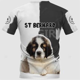 German Shepherd Dog/Beagle/St Bernard 3D All Over Printed T Shirts Funny Dog Tee Tops shirts Unisex Summer T-Shirts