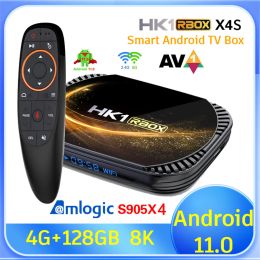 Box Smart TV Box HK1 RBOX X4S Amlogic S905X4 Android 11 4GB 64G 128GB 5G Dual WIFI 4K 8K BT Media Player Set Top Box 2G 16G TVBOX