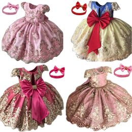 Baby Girl Dress 1 Year Birthday 3 6 9 12 18 24 Months Toddler Clothes Lace Christening Gown Princess Infant Party Dresses 240329