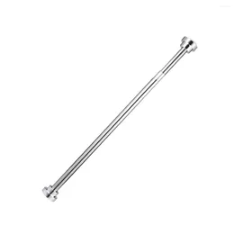 Shower Curtains 55 CM Curved Curtain Rod Adjustable Towel Rack Strut Spring Tension Stainless Steel Clothes Rail