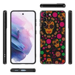 Mexico Skull Flower Art Funda Coque Case For Samsung Galaxy S23 S22 S21 S20 FE S10 S10E S9 S8 PLUS ULTRA 5G LITE Case Capa Cover