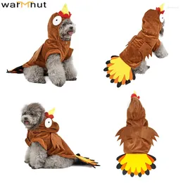 Dog Apparel WarmHut Funny Turkey Costume Pet Halloween Christmas Cosplay Dress Pets Cat Animal Fleece Hoodie Warm Outfit Clothes