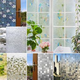 Window Stickers 45X100cm Electrostatic Glass Sticker Frosted Stained Film Bathroom Home Decoration Privacy Decal