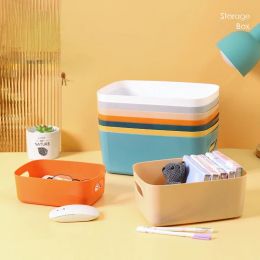 S/M/L Desktop Storage Box Sundry Storage Student Snack Plastic Cosmetic Storage Box Household Kitchen Sorting Box Makeup Box