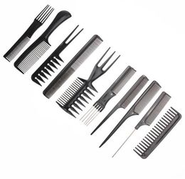 10pcs Set Professional Hair Brush Comb Salon Barber Antistatic Hair Combs Hairbrush Hairdressing Combs Hair Care Styling Tools2656024762