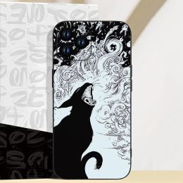 Witch And Cat Colorful Phone Case For iPhone 11 12 13 14 15 Mini Pro XS Max X S Plus XR Shell