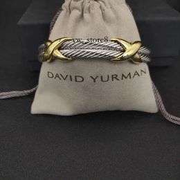Dy Bracelet Designer Bracelets Bangle David Yurma X 10MM Bracelet for Women High Quality Station Cable Cross Collection Vintage Ethnic Loop Hoop Punk Jewellery 5000