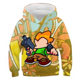 3D Print Anime Friday Night Funkin Hoodie Streetwear Children Sweatshirt Men Oversized Pullover Kids Fnf Hot Game Harajuku