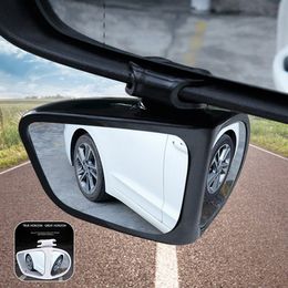 2Pcs 360 Rotatable 2 Side Car Blind Spot Convex Mirror Auxiliary Rearview Mirror Auto Exterior Rear View Parking Safety Driving