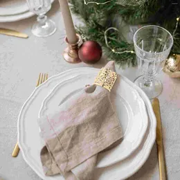 Table Cloth 50 Pcs Xmas Decor Napkin Rings Holder Paper For Wedding Holders Dining Christmas